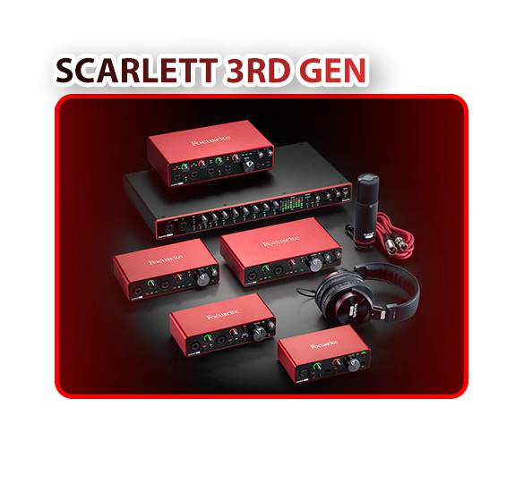 نسل سوم کارت صداهای USB-C فوکوسرایت Focusrite Scarlett USB-C