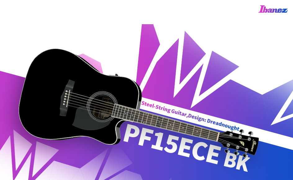 قیمت خرید فروش گیتار آکوستیک آیبانز PF15ECE BK