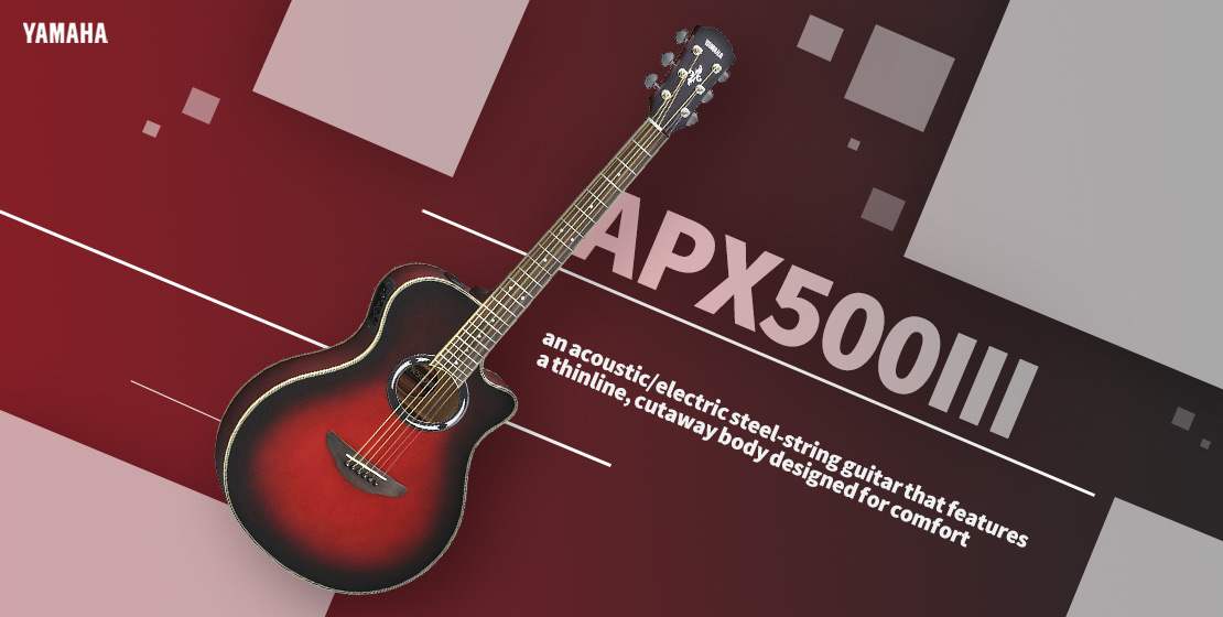 قیمت خرید فروش گیتار الکترو آکوستیک یاماها APX500III Dusk Sun Red