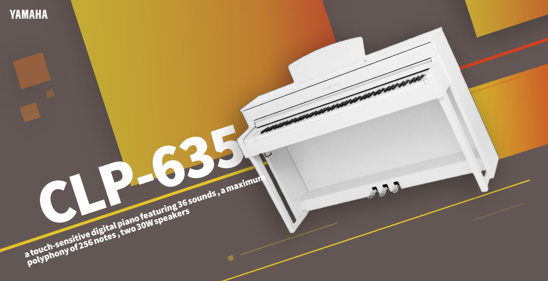 قیمت خرید فروش پیانو دیجیتال یاماها CLP-635WH