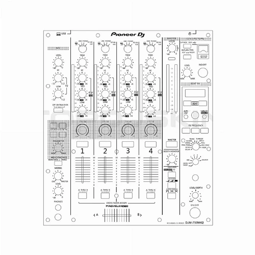 قیمت خرید فروش محافظ بدنه تاپ دی جی اسکین مدل Pioneer DJM-750MK2 White