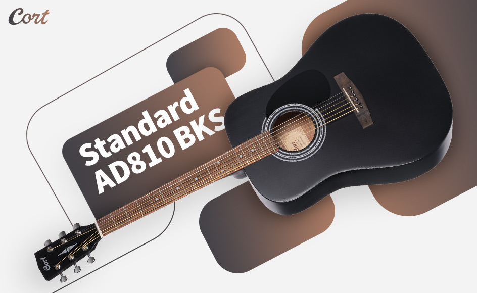 قیمت خرید فروش گیتار آکوستیک کورت Standard AD810 BKS