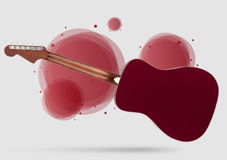 قیمت خرید فروش گیتار آکوستیک فندر Malibu Player Candy Apple Red