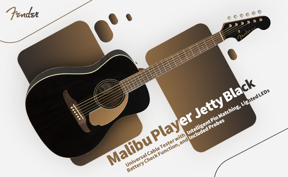 قیمت خرید فروش گیتار آکوستیک فندر Malibu Player Jetty Black