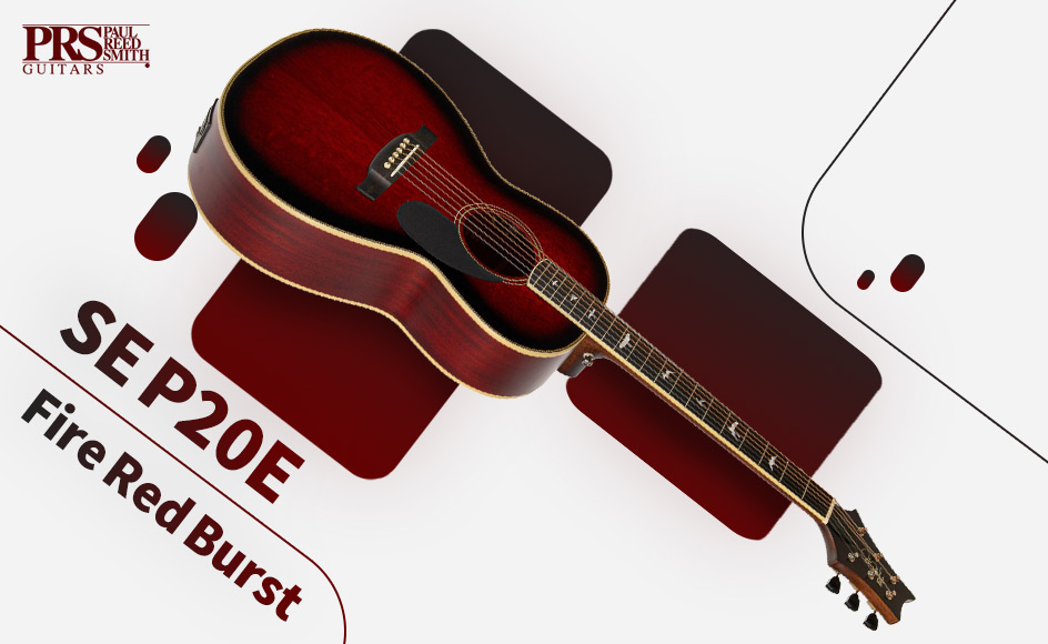 قیمت خرید فروش گیتار آکوستیک پی آر اس SE P20E Fire Red Burst