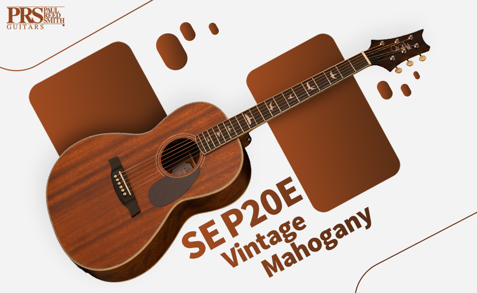 قیمت خرید فروش گیتار آکوستیک پی آر اس SE P20E Vintage Mahogany