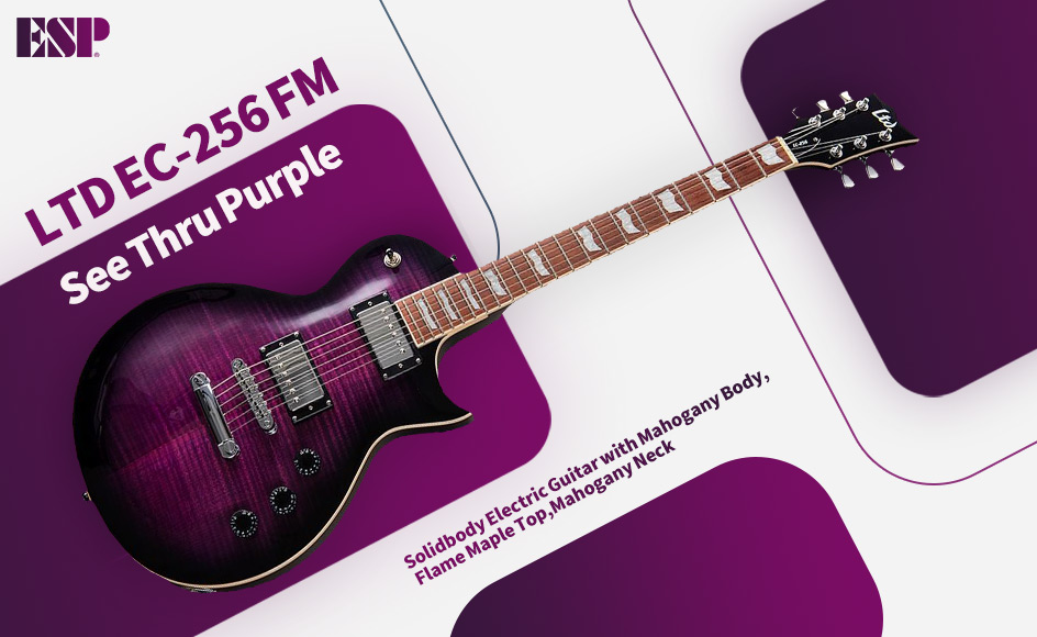 قیمت خرید فروش گیتار الکتریک ای اس پی LTD EC-256FM See Thru Purple Sunburst