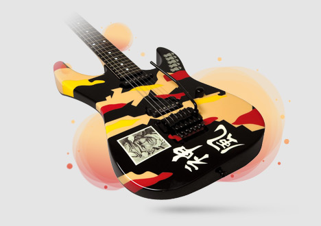 قیمت خرید فروش گیتار الکتریک ای اس پی LTD George Lynch Signature KAMIKAZE-1 Black with Graphic