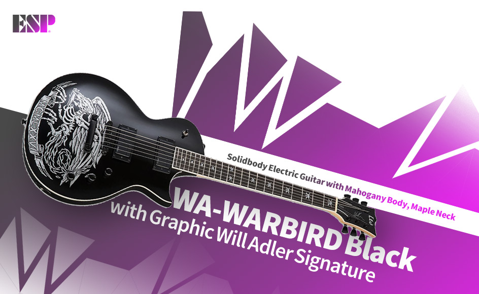 قیمت خرید فروش گیتار الکتریک ای اس پی WA-WARBIRD Black with Graphic Will Adler Signature