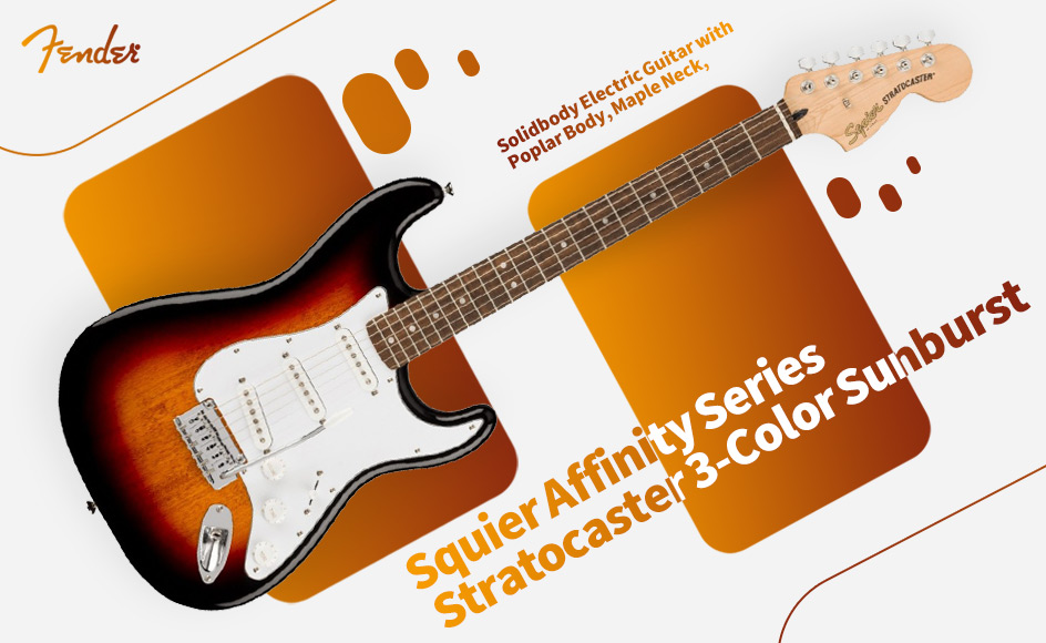 قیمت خرید فروش گیتار الکتریک فندر Squier Affinity Series Stratocaster 3-Color Sunburst