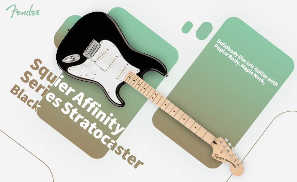 قیمت خرید فروش گیتار الکتریک فندر Squier Affinity Series Stratocaster Black