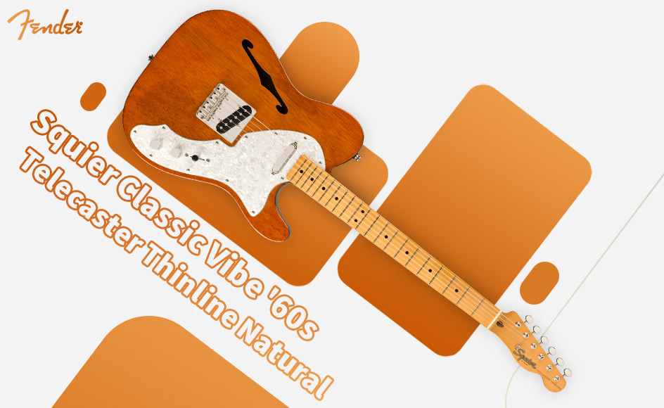 قیمت خرید فروش گیتار الکتریک فندر Squier Classic Vibe '60s Telecaster Thinline Natural