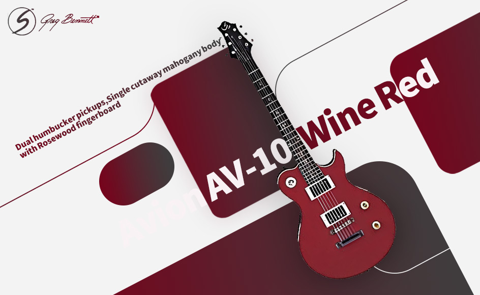 قیمت خرید فروش گیتار الکتریک گرگ بنت Avion AV-10 Wine Red