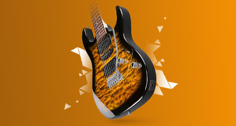 قیمت خرید فروش گیتار الکتریک آیبانز مدل GIO GRX70QA-SB