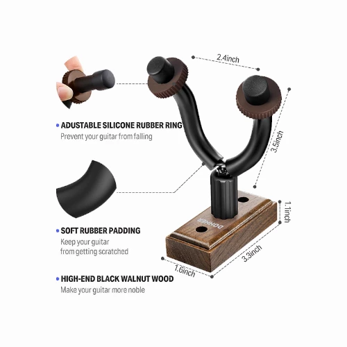 قیمت خرید فروش پایه دیواری Donner Black Walnut Guitar Wall Mount 