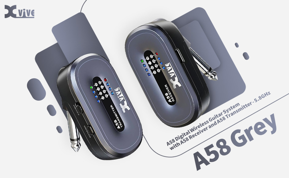 قیمت خرید فروش سیستم وایرلس گیتار ایکس وایو A58 Grey
