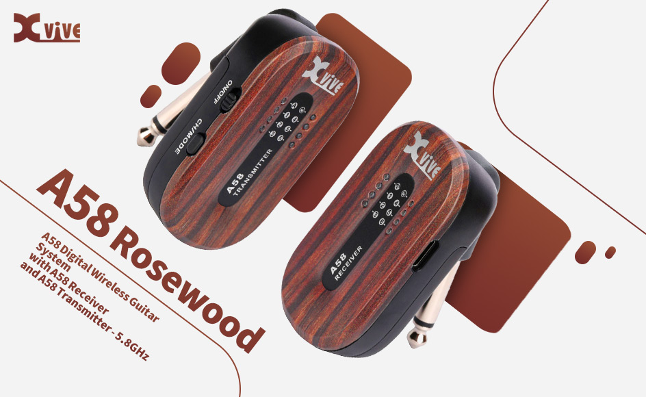 قیمت خرید فروش سیستم وایرلس گیتار ایکس وایو A58 Rosewood