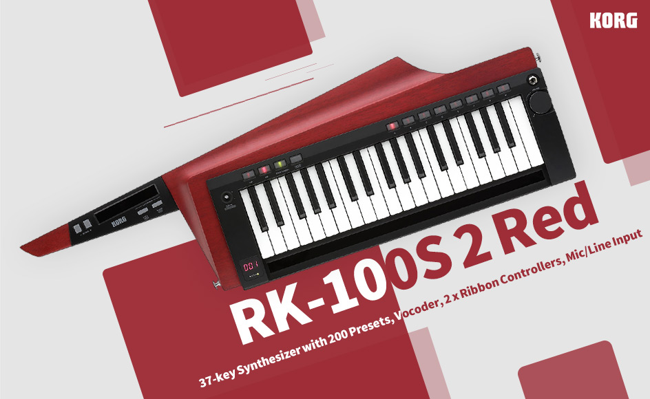قیمت خرید فروش سینتی سایزر کرگ RK-100S 2 Translucent Red