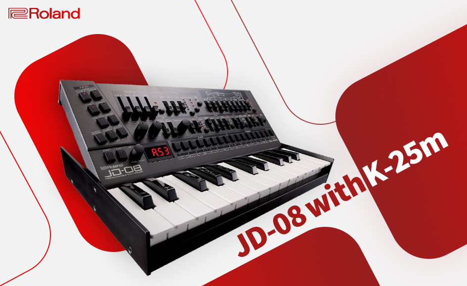قیمت خرید فروش سینتی سایزر رولند JD-08 with K-25m