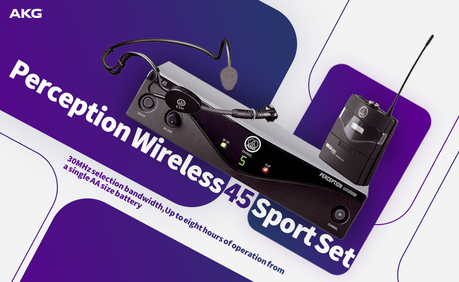 قیمت خرید فروش میکروفون هدست بی سیم ای کی جی Perception Wireless 45 Sport Set
