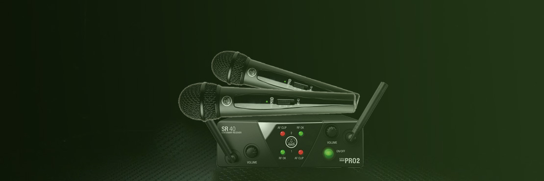قیمت خرید فروش میکروفون دستی بی سیم ای کی جی WMS40 Mini Dual Vocal Set