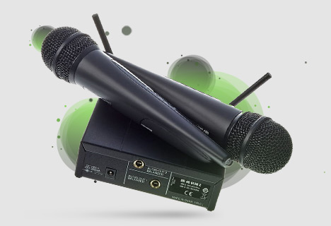 قیمت خرید فروش میکروفون دستی بی سیم ای کی جی WMS40 Mini Dual Vocal Set