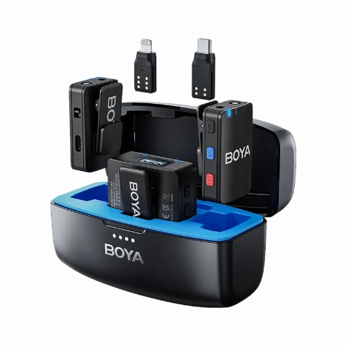 قیمت خرید فروش میکروفون یقه ای بی سیم بویا مدل BOYAMIC Blue