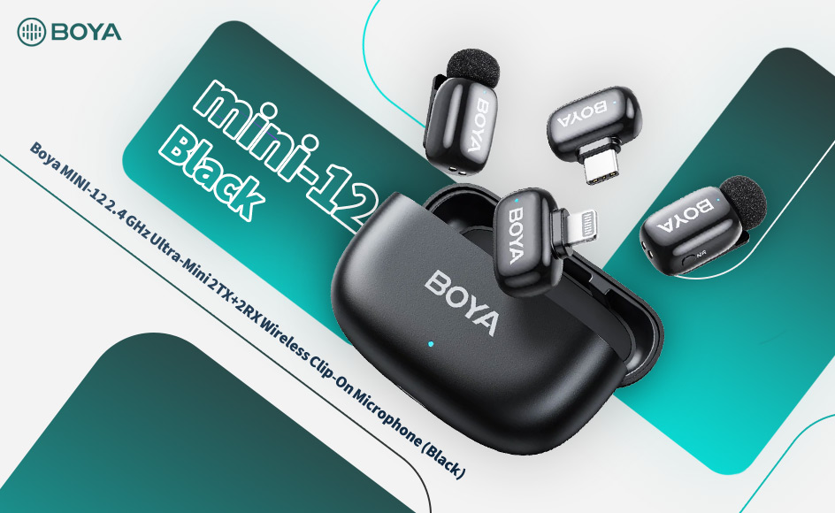 قیمت خرید فروش میکروفون یقه ای بی سیم بویا mini-12 Black