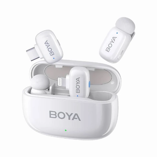 قیمت خرید فروش میکروفون یقه ای بی سیم بویا مدل mini-13 White