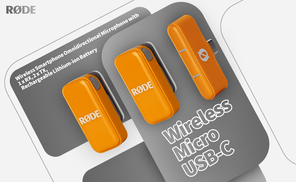 قیمت خرید فروش میکروفون یقه ای بی سیم رود Wireless Micro USB-C Orange
