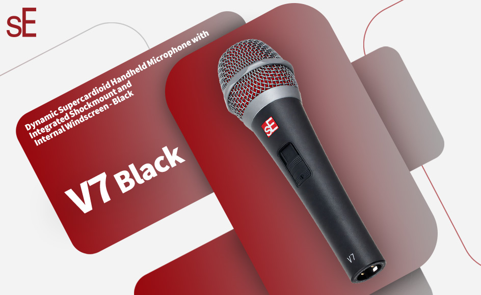 قیمت خرید فروش میکروفون داینامیک اس ای الکترونیکس V7 Black