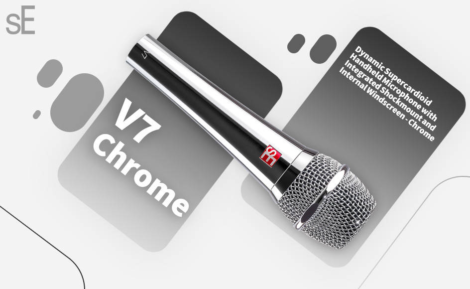 قیمت خرید فروش میکروفون داینامیک اس ای الکترونیکس V7 Black