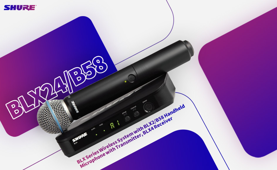 قیمت خرید فروش میکروفون دستی بی سیم شور BLX24/B58