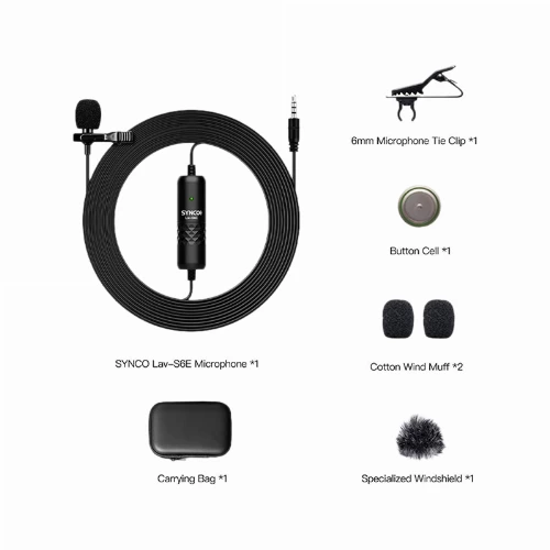 قیمت خرید فروش میکروفون یقه ای SYNCO Lav-S6E 