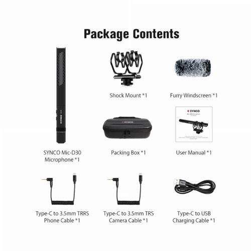 قیمت خرید فروش میکروفون شات گان SYNCO Mic-D30 