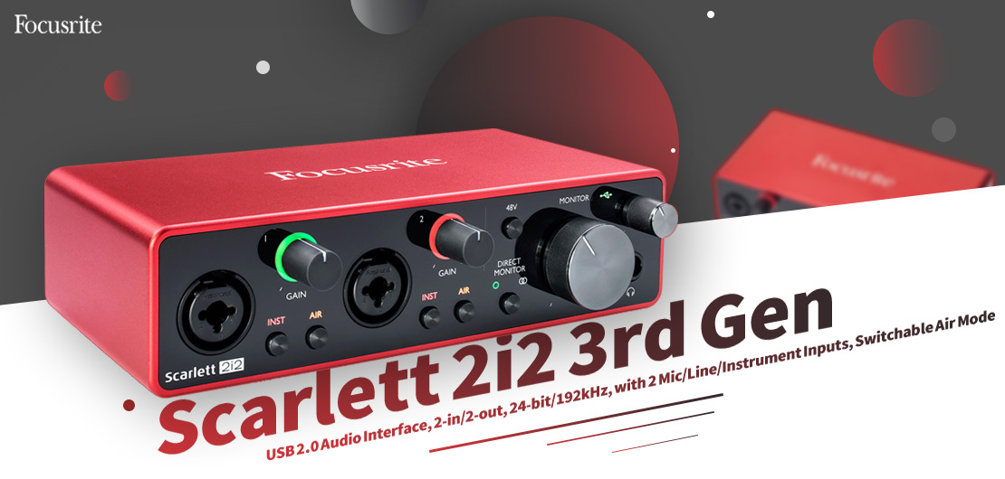 قیمت خرید فروش کارت صدا فوکوسرایت Scarlett 2i2 3rd Gen