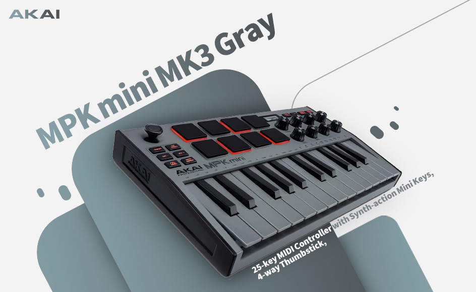 قیمت خرید فروش میدی کنترلر آکایی MPK mini MK3 Grey