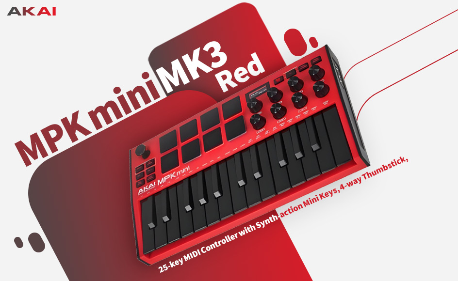 قیمت خرید فروش میدی کنترلر آکایی MPK mini MK3 Red